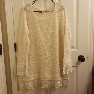NWOT lace trim tunic/dress